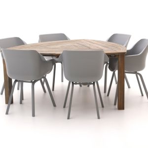 Hartman Sophie Element/Rough-S Triangular 170 cm Gartenmöbel-Set 7-teilig
