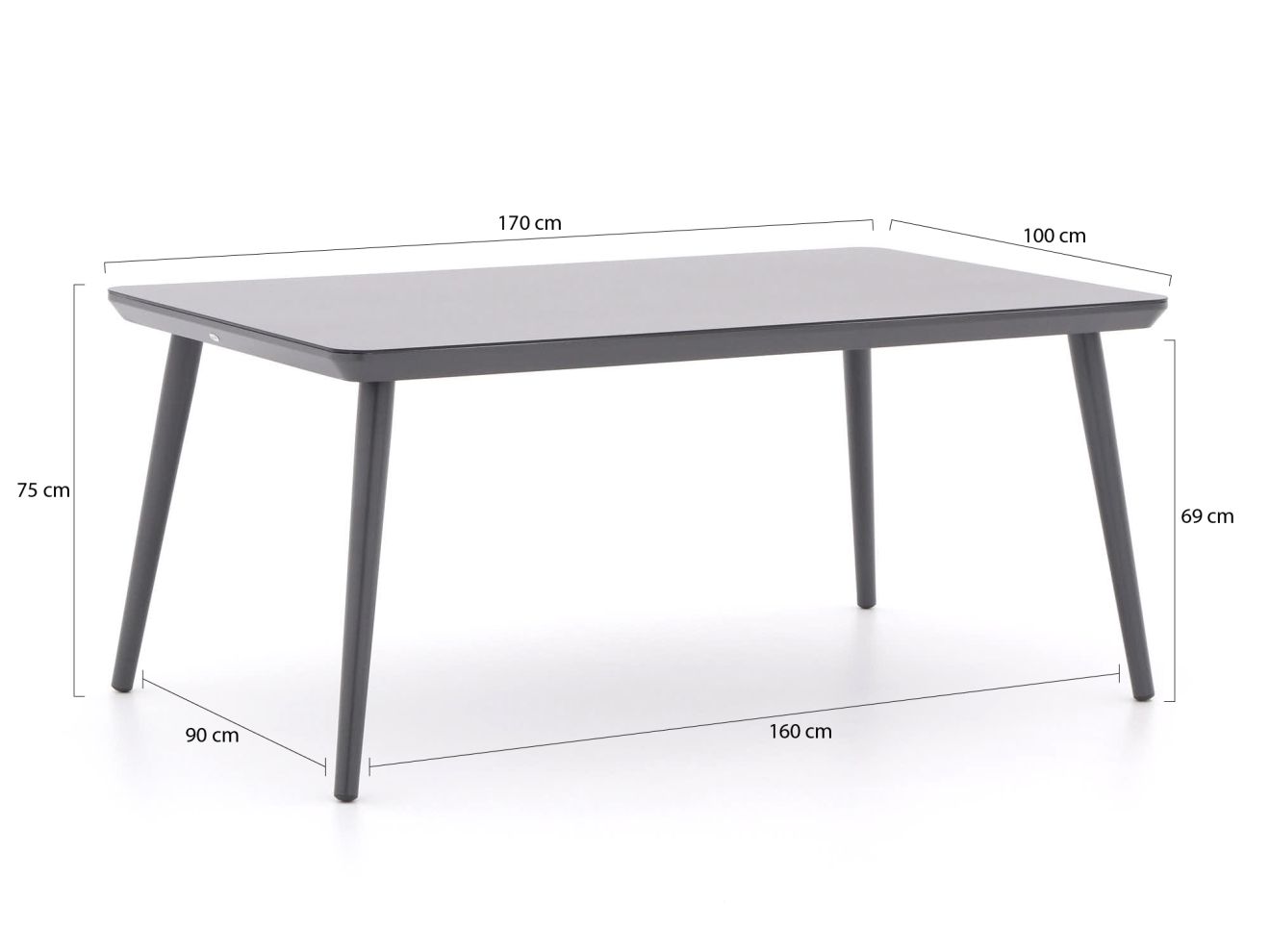 Hartman Sophie Studio 170 cm Gartenmöbel-Set 5-teilig