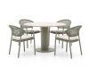 Hartman Taragona/Girona ø 120 cm Gartenmöbel-Set 5-teilig stapelbar