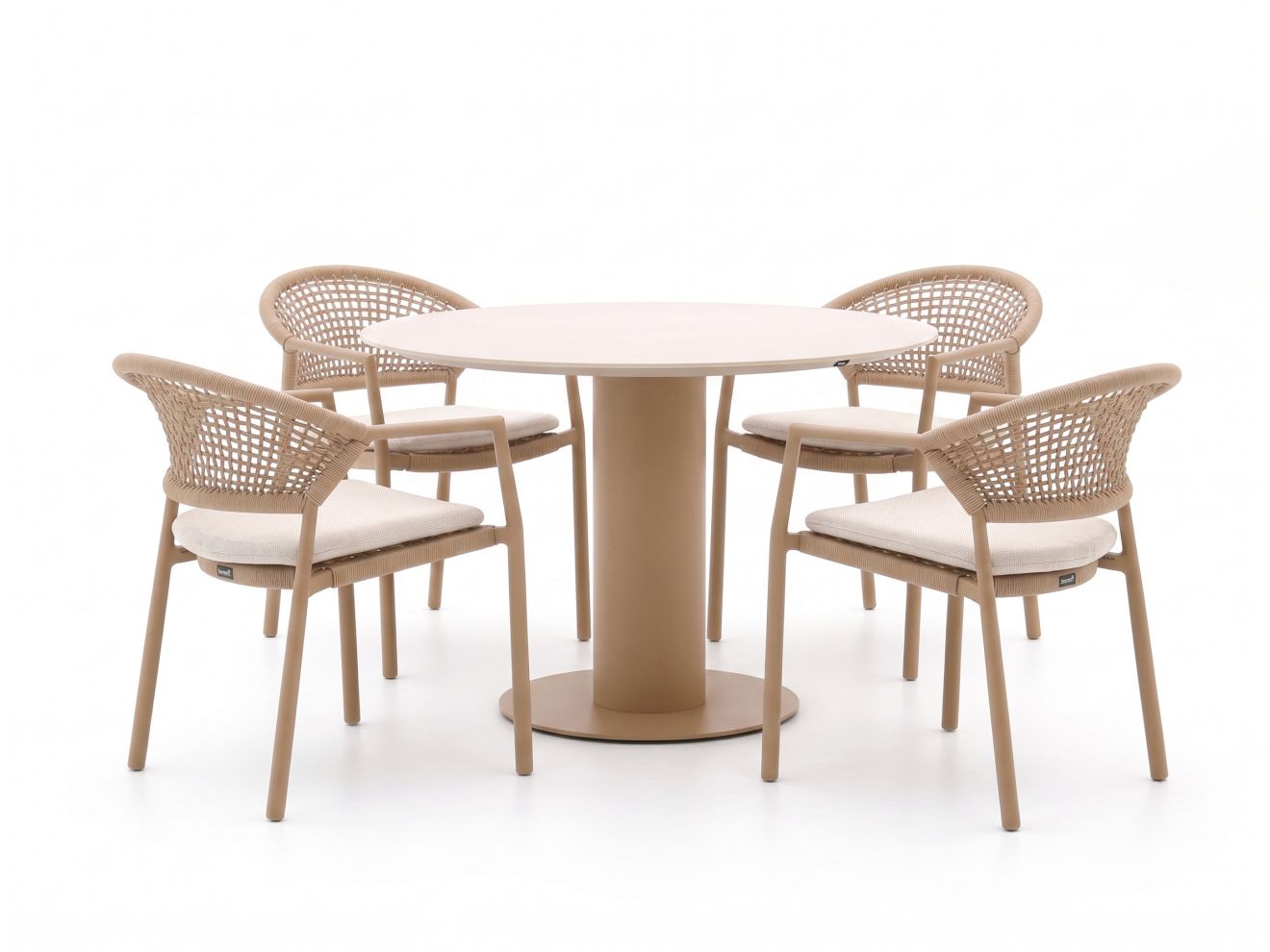 Hartman Taragona/Girona ø 120 cm Gartenmöbel-Set 5-teilig stapelbar