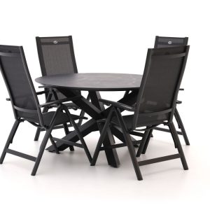 Hartman Troy/Lodola ø 130 cm Gartenmöbel-Set 5-teilig verstellbar