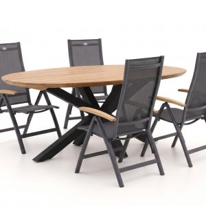 Hartman Troy/Stephanie 200 cm Gartenmöbel-Set 5-teilig verstellbar