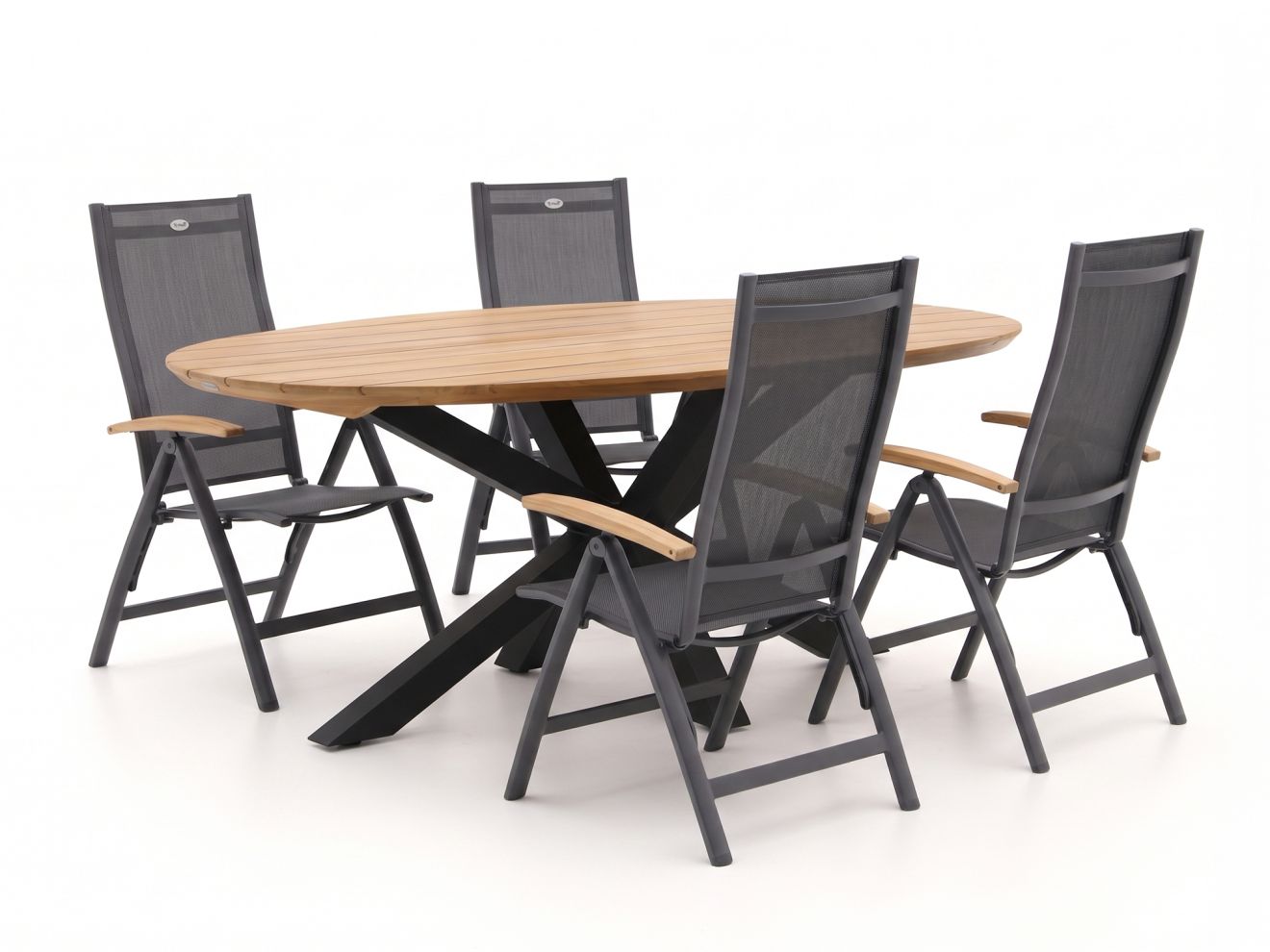 Hartman Troy/Stephanie 200 cm Gartenmöbel-Set 5-teilig verstellbar