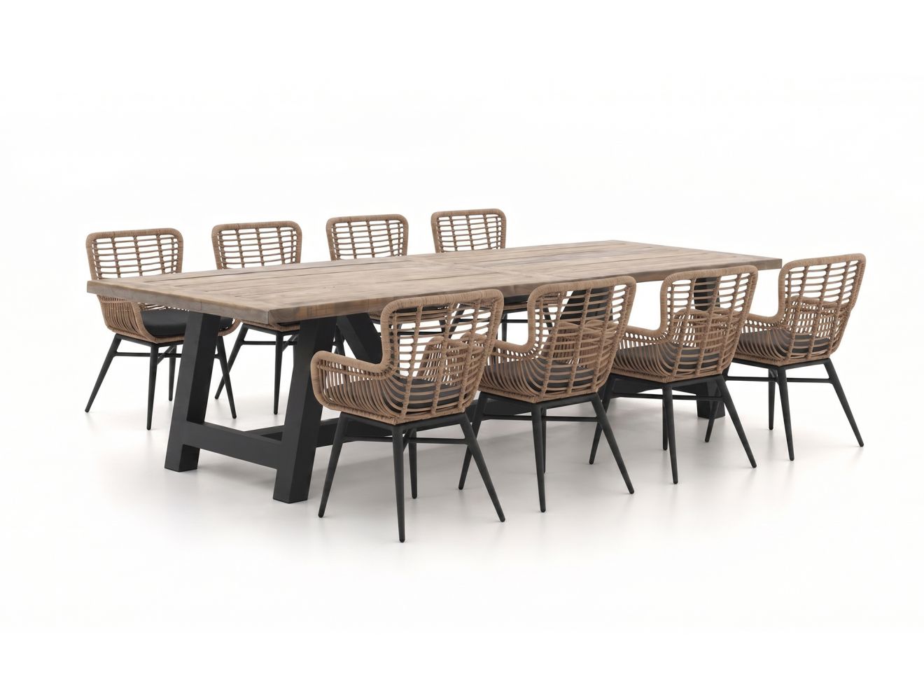 Intenso Asti/Bresimo 330 cm Gartenmöbel-Set 9-teilig