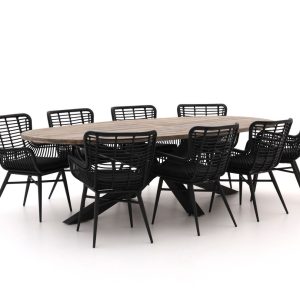 Intenso Asti/Rough-Y Ellips 280 cm Gartenmöbel-Set 9-teilig