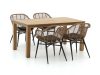 Intenso Azora/ROUGH-S 160 cm Gartenmöbel-Set 5-teilig