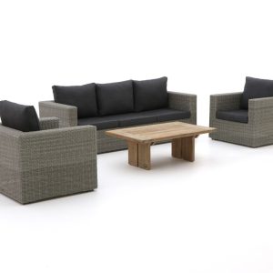 Intenso Carpino/ROUGH-L Sessel-Sofa Lounge-Set 4-teilig