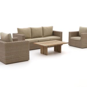 Intenso Carpino/ROUGH-L Sessel-Sofa Lounge-Set 4-teilig