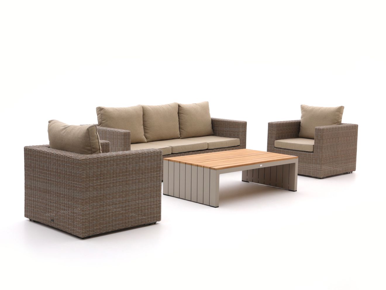 Intenso Carpino/Ummari Sessel-Sofa Lounge-Set 4-teilig