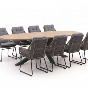Intenso Isorella/ROUGH-Y Ellips 280 cm Gartenmöbel-Set 9-teilig