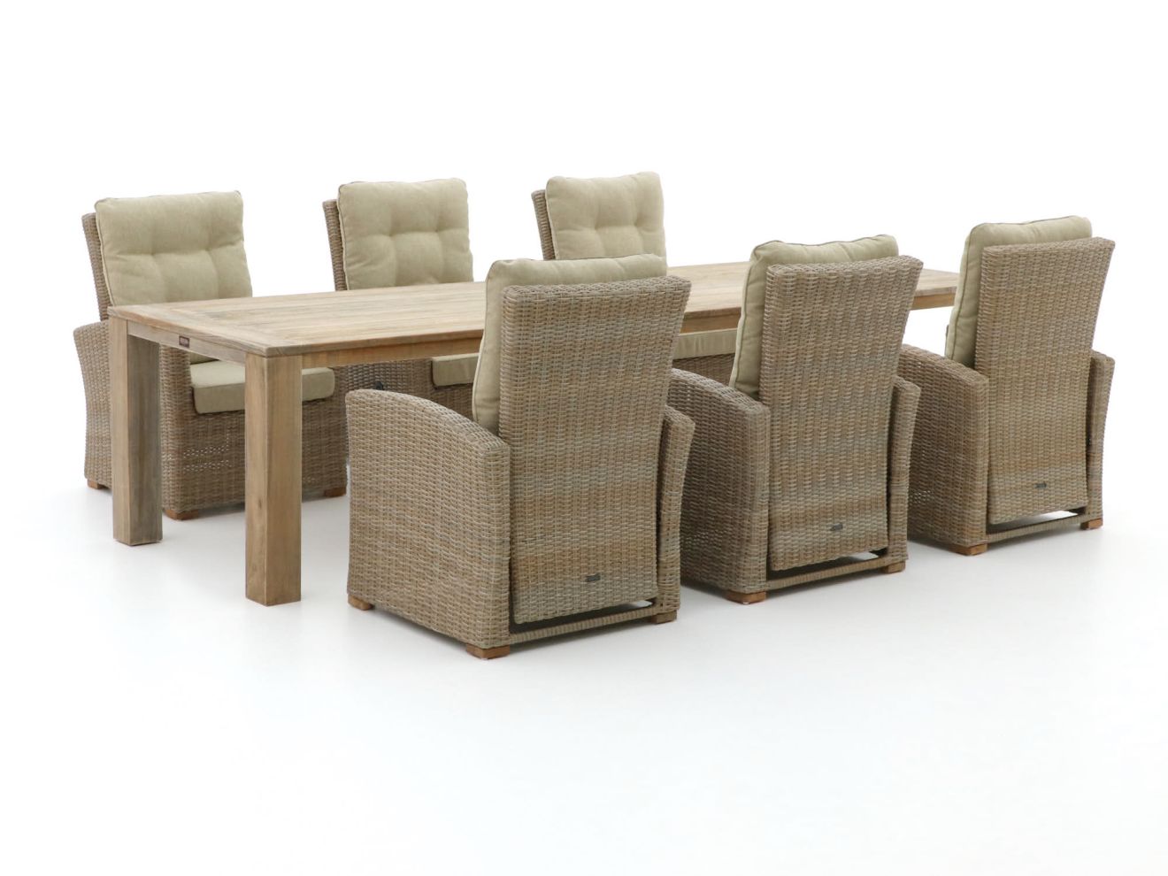 Intenso Mazzano/ROUGH-X 320 cm Lounge Gartenmöbel-Set 7-teilig verstellbar
