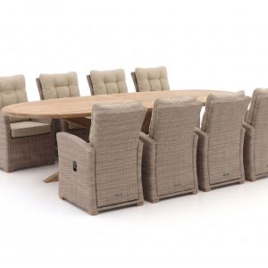 Intenso Mazzano/ROUGH-Y Ellips 280 cm Gartenmöbel-Set 9-teilig verstellbar