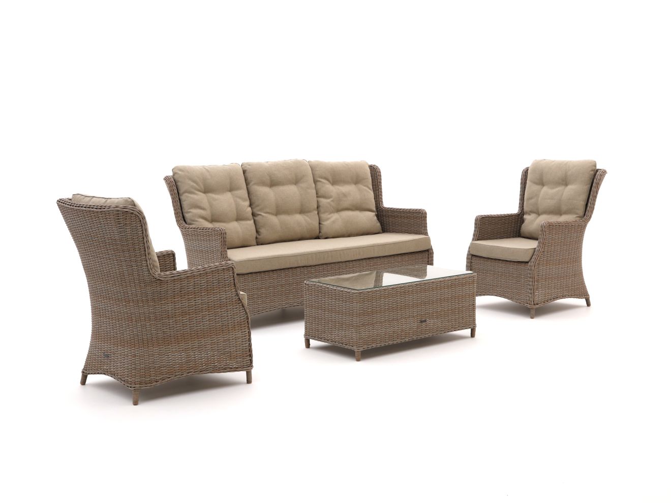 Intenso Milano Sessel-Sofa Lounge-Set 5-Sitzer 4-teilig