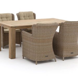 Intenso Milano/ROUGH-X 180 cm Gartenmöbel-Set 5-teilig