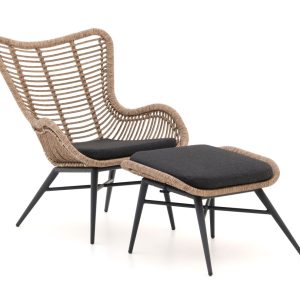 Intenso Rovello Gartensessel mit Hocker
