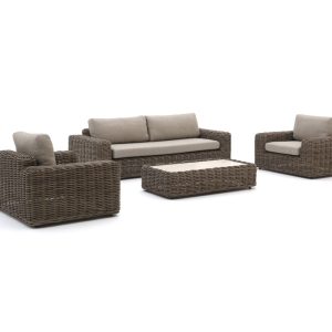 Intenso Segrino Sessel-Sofa Lounge-Set 4-teilig