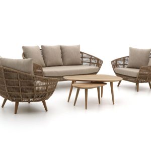 Intenso Stila/ROUGH-K Sessel-Sofa Lounge-Set 5-teilig