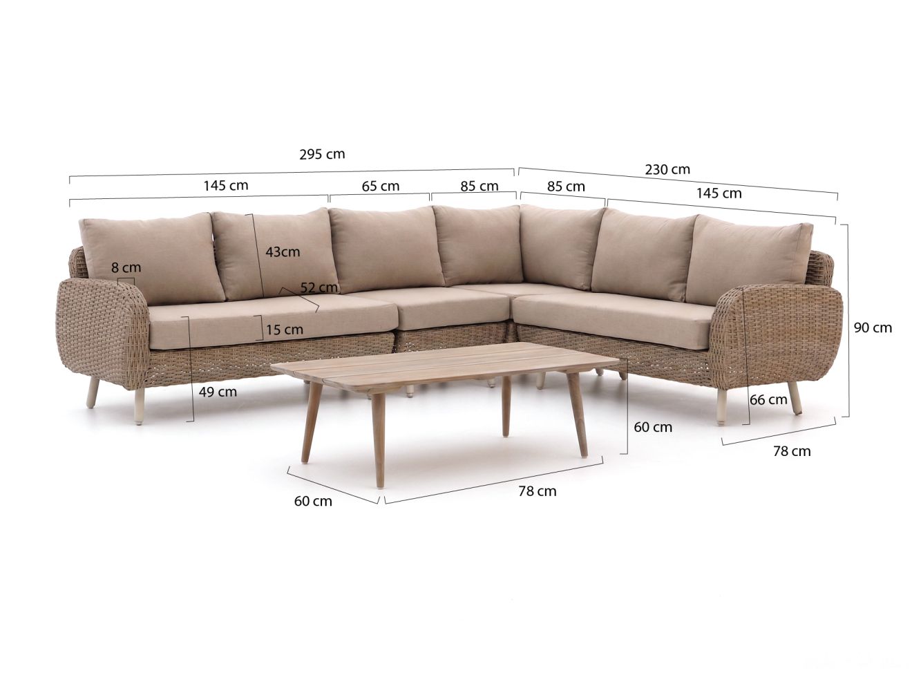 Intenso Suzzara/ROUGH-K Ecklounge-Set 5-teilig