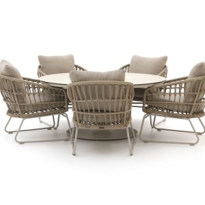 Intenso Trofarello/La Fonte ø 150 cm Low Dining Gartenmöbel-Set 6-teilig