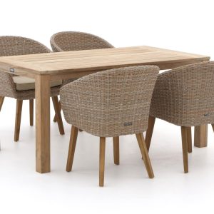 Intenso Tropea/ROUGH-S 160 cm Gartenmöbel-Set 5-teilig