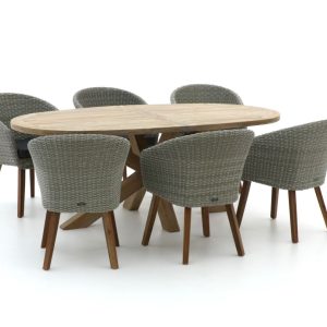 Intenso Tropea/ROUGH-Y Ellips 200 cm Gartenmöbel-Set 7-teilig