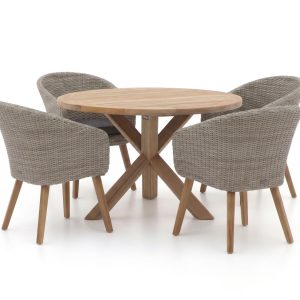 Intenso Tropea/ROUGH-Y ø 120 cm Gartenmöbel-Set 5-teilig