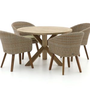 Intenso Tropea/ROUGH-Y ø 120 cm Gartenmöbel-Set 5-teilig