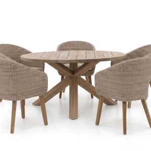 Intenso Tropea/ROUGH-Y ø 150 cm Gartenmöbel-Set 6-teilig