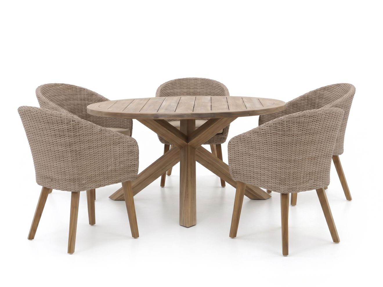 Intenso Tropea/ROUGH-Y ø 150 cm Gartenmöbel-Set 6-teilig