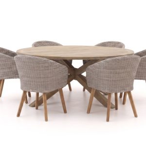 Intenso Tropea/ROUGH-Y ø 180 cm Gartenmöbel-Set 7-teilig