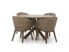 Intenso Venaco/ROUGH-Y ø 120 cm Gartenmöbel-Set 5-teilig