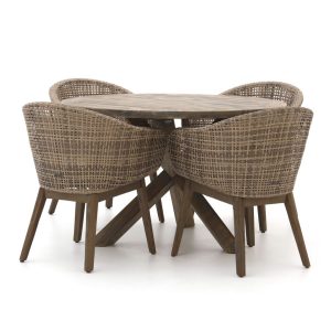 Intenso Venaco/ROUGH-Y ø 120 cm Gartenmöbel-Set 5-teilig