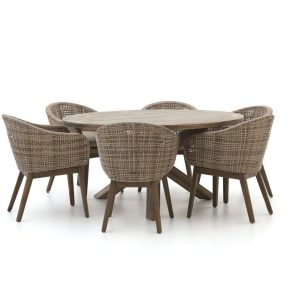 Intenso Venaco/ROUGH-Y ø 150 cm Gartenmöbel-Set 7-teilig