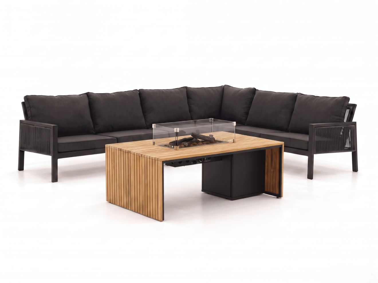 Manifesto Alzano/Cosibridge Ecklounge-Set mit Feuertisch 5-teilig