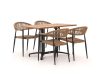 Manifesto Belpasso/Canzo 120 cm Gartenmöbel-Set 5-Teilig Stapelbar inklapbaar