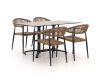 Manifesto Belpasso/Canzo 140 cm Gartenmöbel-Set 5-teilig stapelbar klappbar