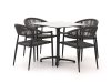 Manifesto Belpasso/Canzo 80 cm Gartenmöbel-Set 5-teilig stapelbar klappbar
