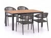 Manifesto Belpasso/Fidenza 160 cm Gartenmöbel-Set 5-teilig stapelbar