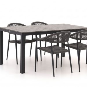 Manifesto Belpasso/Fidenza 160 cm Gartenmöbel-Set 5-teilig stapelbar