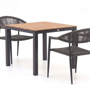 Manifesto Belpasso/Fidenza 90 cm Gartenmöbel-Set 3-teilig stapelbar