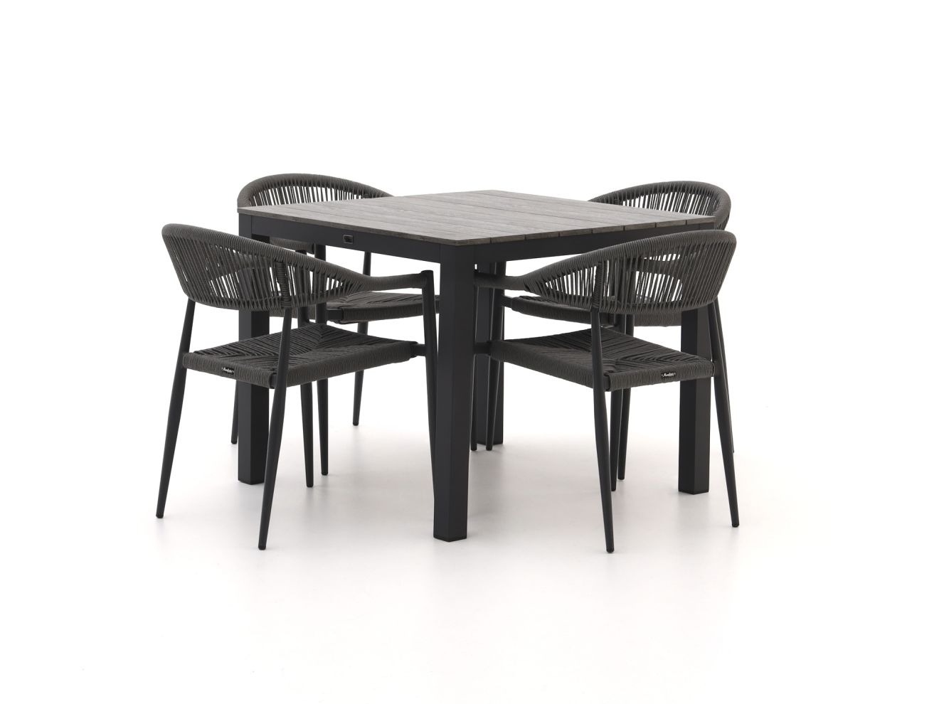 Manifesto Belpasso/Fidenza 90 cm Gartenmöbel-Set 5-teilig stapelbar