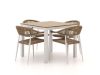 Manifesto Belpasso/Fidenza 90 cm Gartenmöbel-Set 5-teilig stapelbar