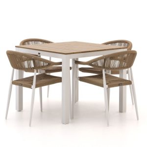Manifesto Belpasso/Fidenza 90 cm Gartenmöbel-Set 5-teilig stapelbar