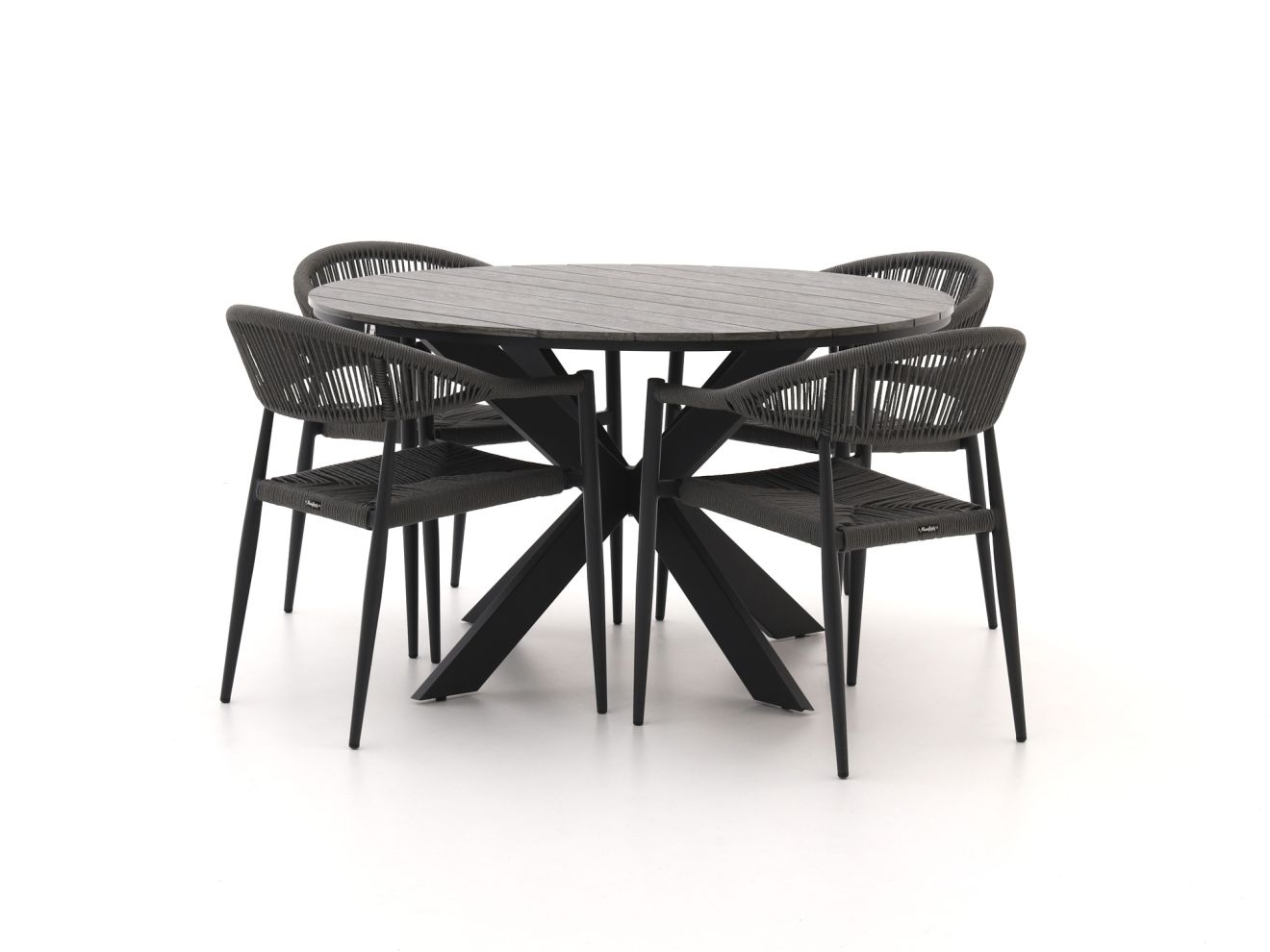 Manifesto Belpasso/Fidenza ø 126 cm Gartenmöbel-Set 5-teilig stapelbar
