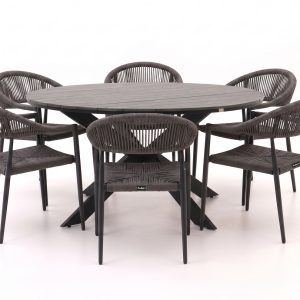 Manifesto Belpasso/Fidenza ø 149 cm Gartenmöbel-Set 7-teilig stapelbar