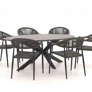Manifesto Belpasso/Fidenza oval 180 cm Gartenmöbel-Set 7-teilig stapelbar