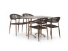 Manifesto Belpasso/Lisio 120 cm Gartenmöbel-Set 5-teilig stapelbar