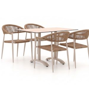 Manifesto Belpasso/Lisio 120 cm Gartenmöbel-Set 5-teilig stapelbar