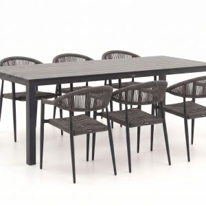 Manifesto Belpasso/Menzano 220 cm Gartenmöbel-Set 7-teilig stapelbar