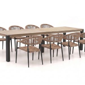 Manifesto Belpasso/ROUGH-S 300 cm Gartenmöbel-Set 9-teilig stapelbar
